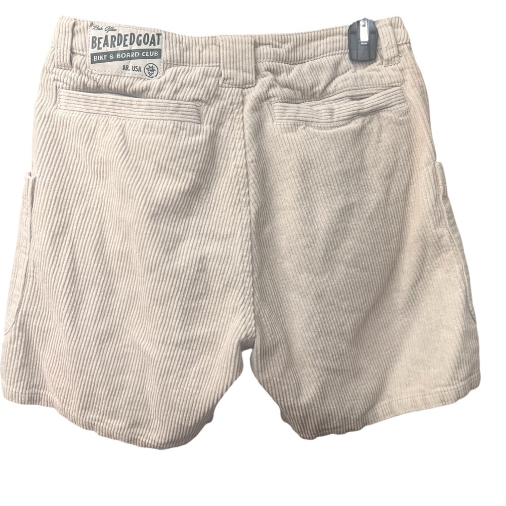 Bearded Goat Moor Corduroy Cream Shorts size 28 - Picture 5 of 11